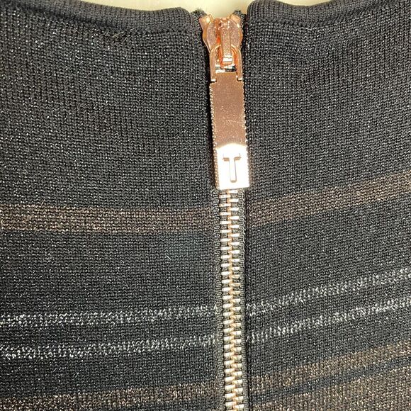 Ted Baker Simona Bow Detail Knitted Bodycon Dress, Black Size 2 US Cocktail - Picture 8 of 10